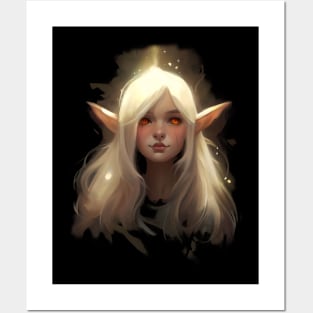 Light elf girl fantasy art Posters and Art